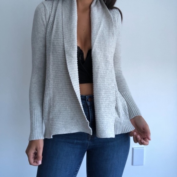 Anthropologie Sweaters - Anthropologie Moth Open Front Cardigan Gray Large